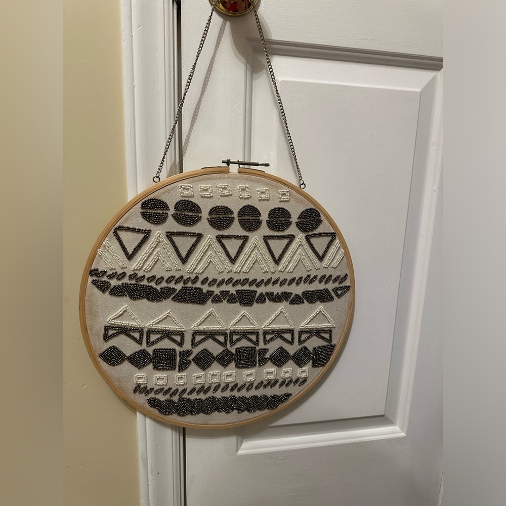 Embroidered wall art